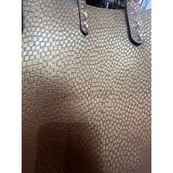 Mohop Copper Metallic Vegan Leather Tote Bag Handmade Sustainable Designer Purse - Picture 3 of 3
